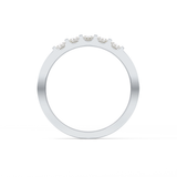Five Stones Wedding Band with 0.37 TCW Round Cut Moissanite – Yellow, White, or Rose Gold