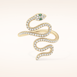 0.491 TCW Round Shaped Moissanite Snake Wedding Band