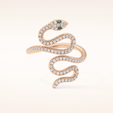 0.491 TCW Round Shaped Moissanite Snake Wedding Band