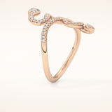 0.491 TCW Round Shaped Moissanite Snake Wedding Band