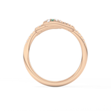 Snake Shape Wedding Band with 0.491 TCW Round Cut Moissanite – Yellow, White, or Rose Gold