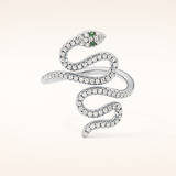 0.491 TCW Round Shaped Moissanite Snake Wedding Band