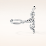 0.491 TCW Round Shaped Moissanite Snake Wedding Band
