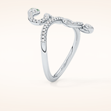 0.491 TCW Round Shaped Moissanite Snake Wedding Band