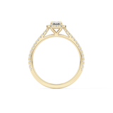 Emerald Halo & Pave Lab Grown Diamond Engagement Ring