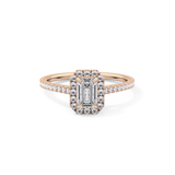 Emerald Halo & Pave Lab Grown Diamond Engagement Ring