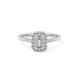 Emerald Halo & Pave Lab Grown Diamond Engagement Ring