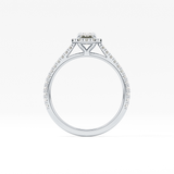 Emerald Halo & Pave Lab Grown Diamond Engagement Ring