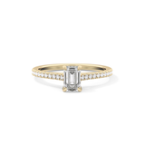Emerald Pave Lab Grown Diamond Engagement Ring