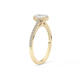 Emerald Pave Lab Grown Diamond Engagement Ring