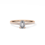Emerald Pave Lab Grown Diamond Engagement Ring