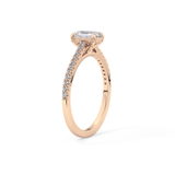 Emerald Pave Lab Grown Diamond Engagement Ring