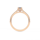 Emerald Pave Lab Grown Diamond Engagement Ring