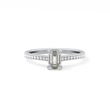 Emerald Pave Lab Grown Diamond Engagement Ring