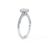 Emerald Pave Lab Grown Diamond Engagement Ring