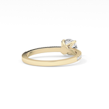 Round Pave Lab Grown Diamond Engagement Ring