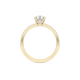 Round Pave Lab Grown Diamond Engagement Ring