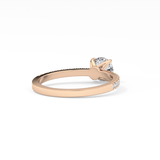 Round Pave Lab Grown Diamond Engagement Ring