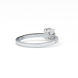 Round Pave Lab Grown Diamond Engagement Ring
