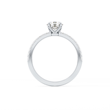 Round Pave Lab Grown Diamond Engagement Ring