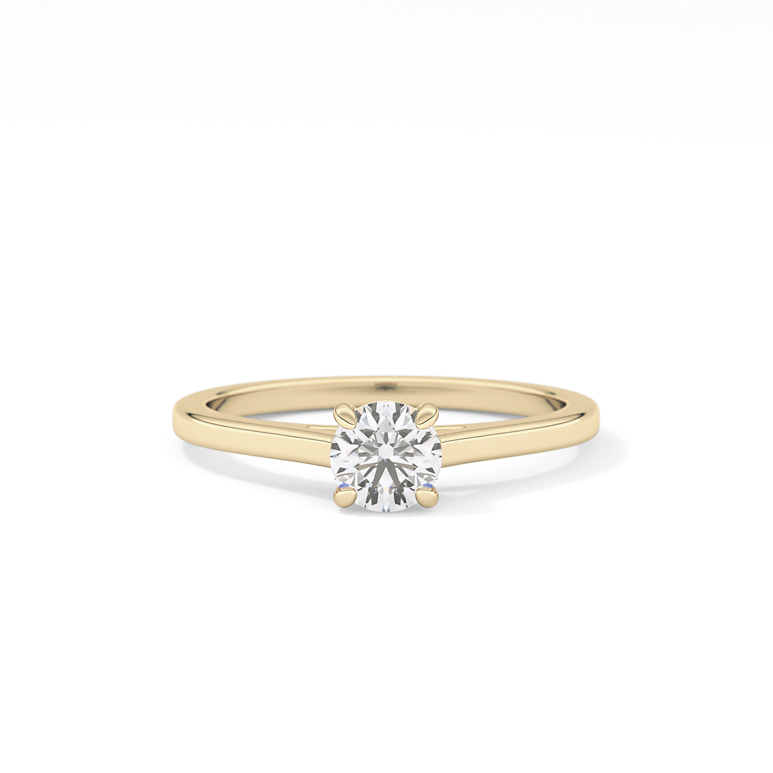 Round Solitaire Lab Grown Diamond Engagement Ring