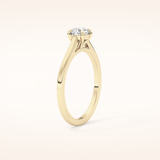 0.47 CT Round Shaped Solitaire Moissanite Engagement Ring