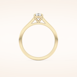 0.47 CT Round Shaped Solitaire Moissanite Engagement Ring