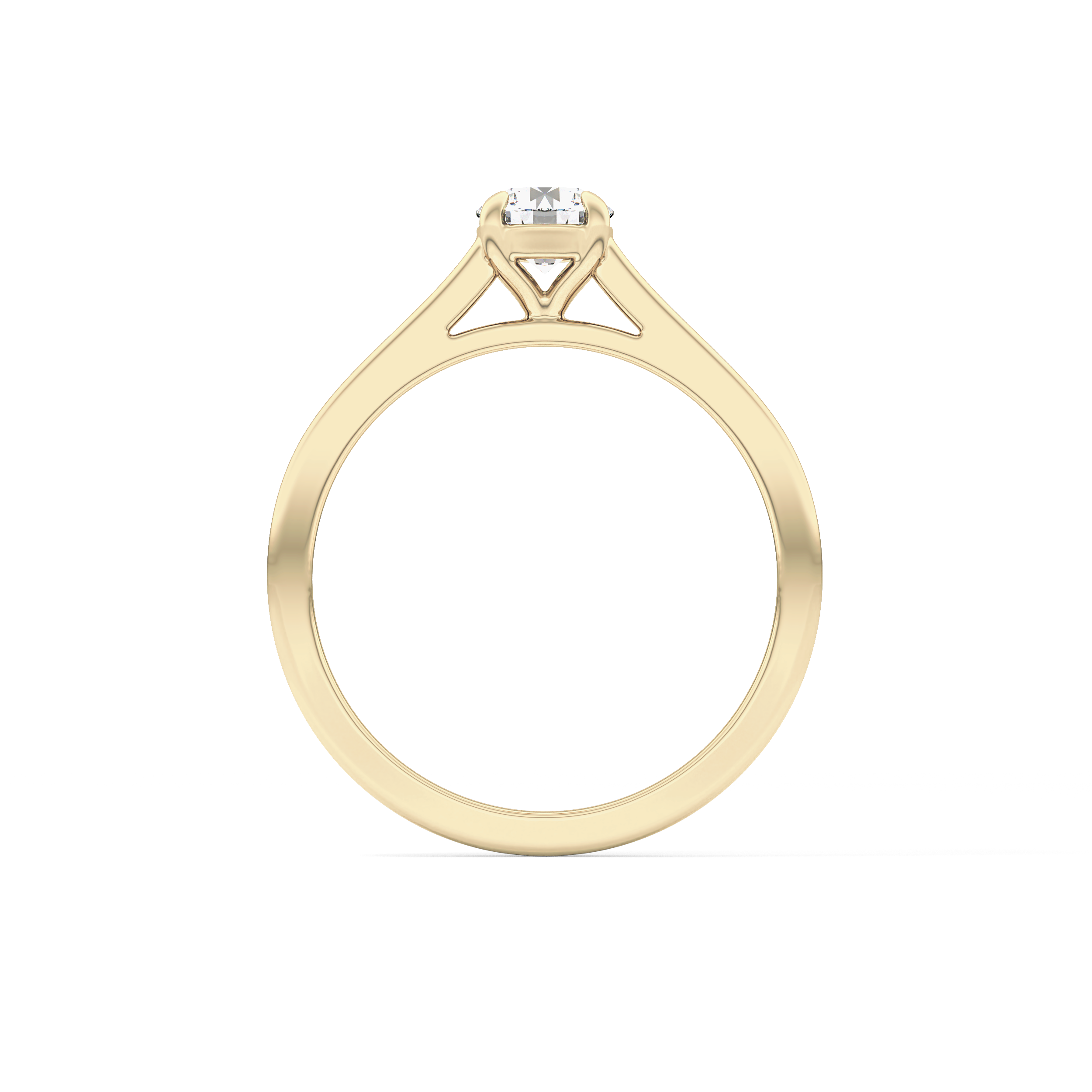 Round Solitaire Lab Grown Diamond Engagement Ring