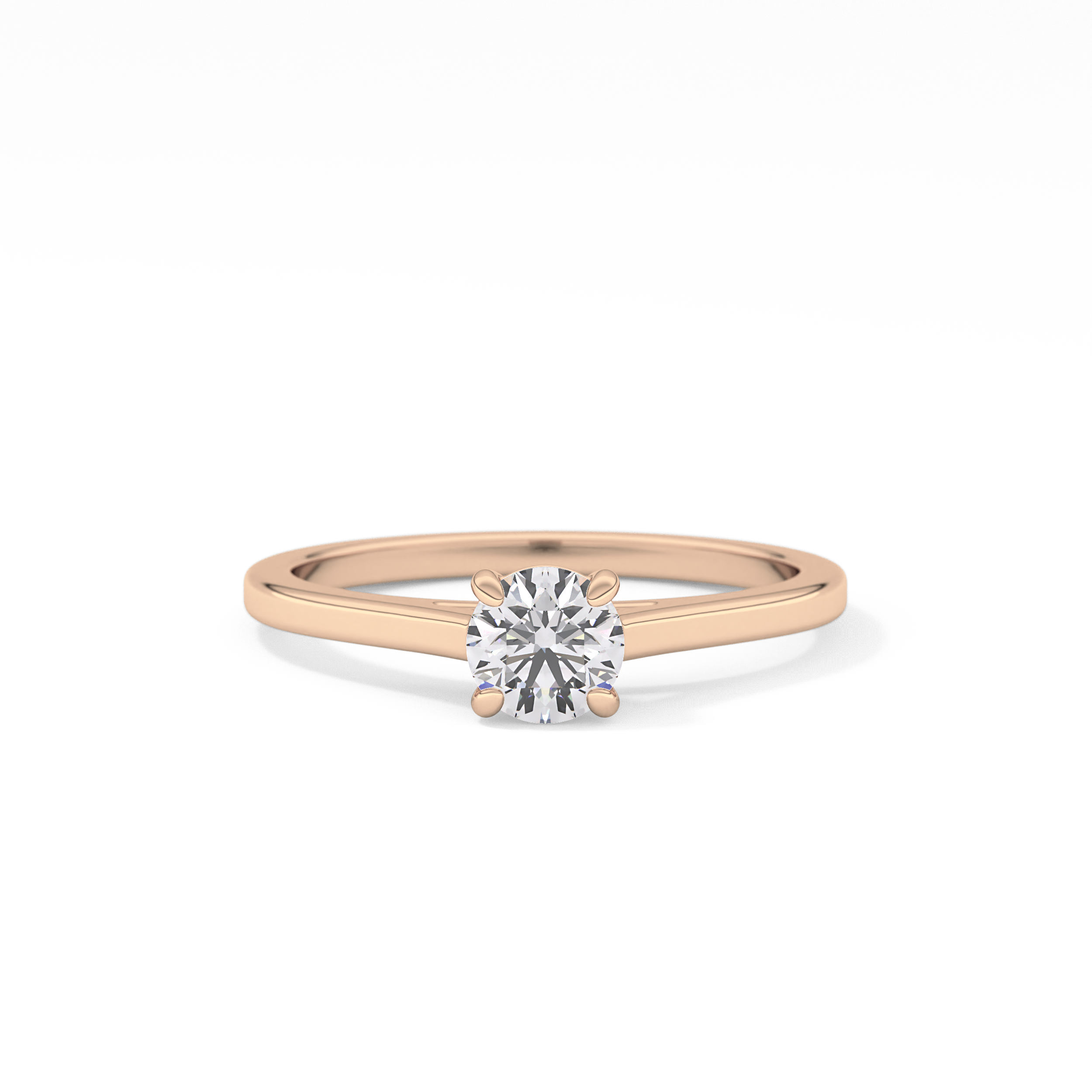 Round Solitaire Lab Grown Diamond Engagement Ring
