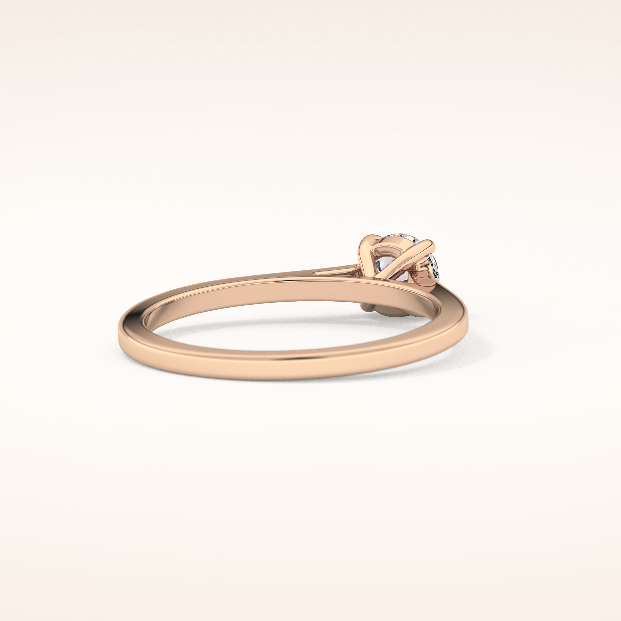 0.47 CT Round Shaped Solitaire Moissanite Engagement Ring