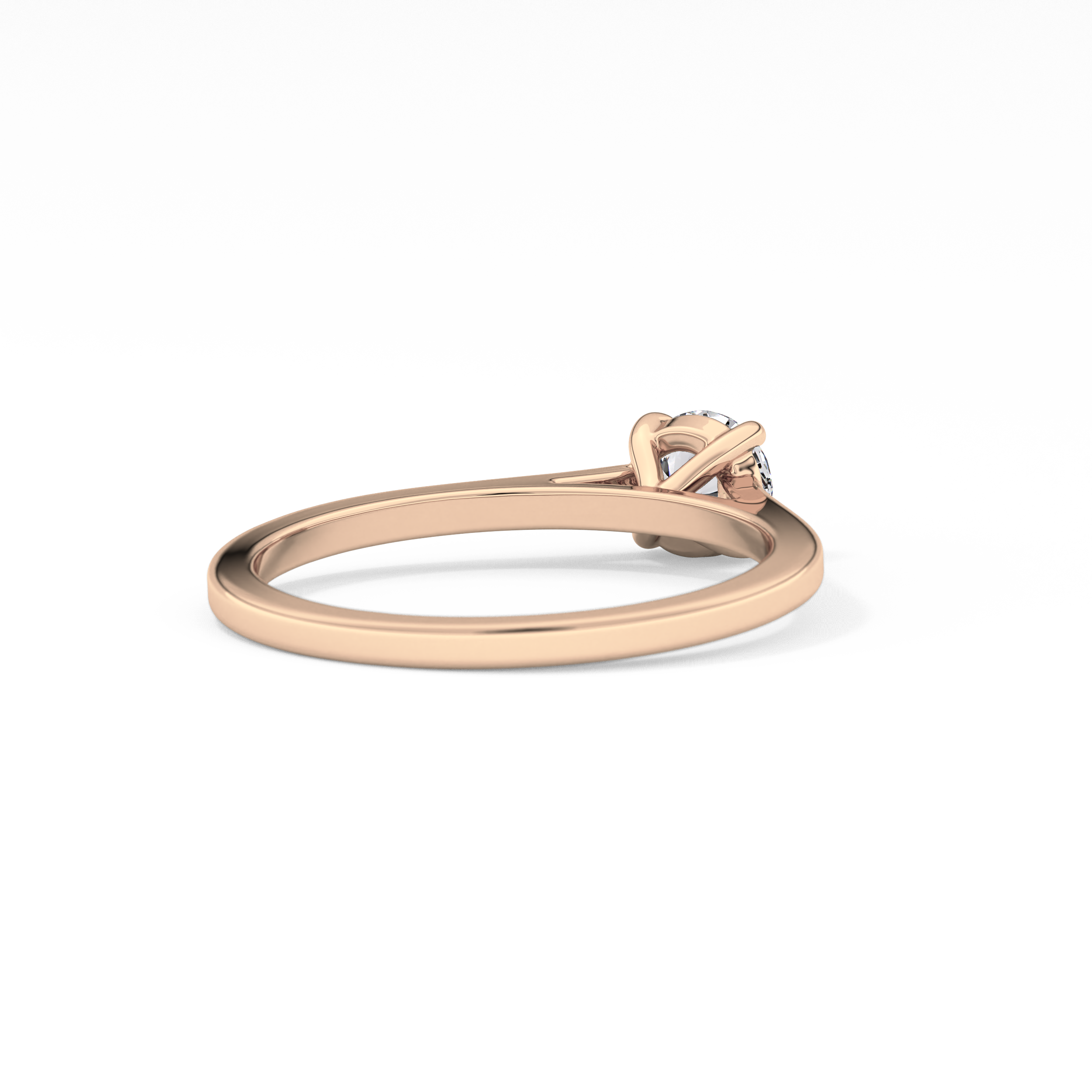 Round Solitaire Lab Grown Diamond Engagement Ring