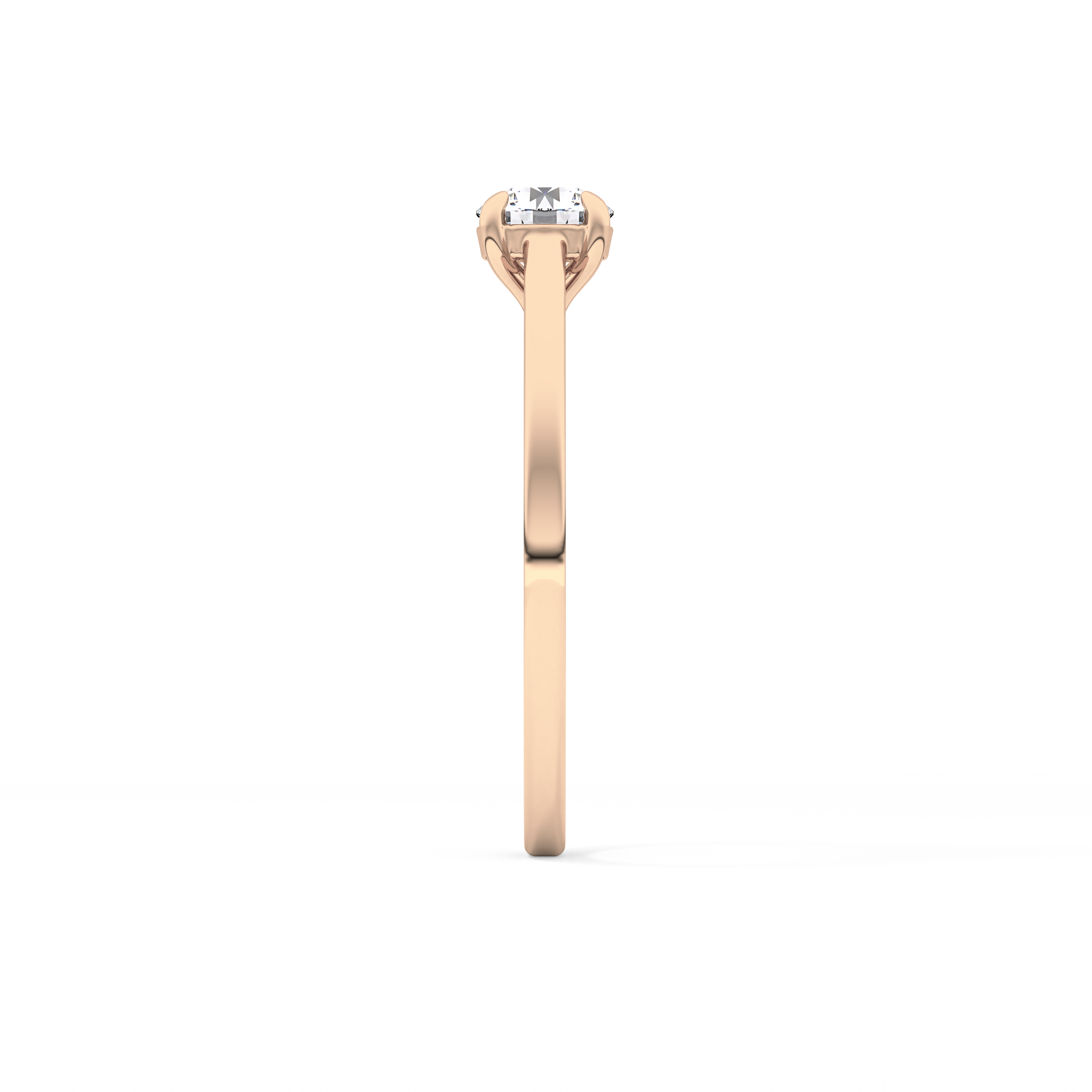 Round Solitaire Lab Grown Diamond Engagement Ring