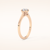 0.47 CT Round Shaped Solitaire Moissanite Engagement Ring