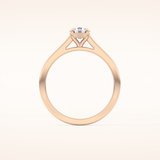 0.47 CT Round Shaped Solitaire Moissanite Engagement Ring