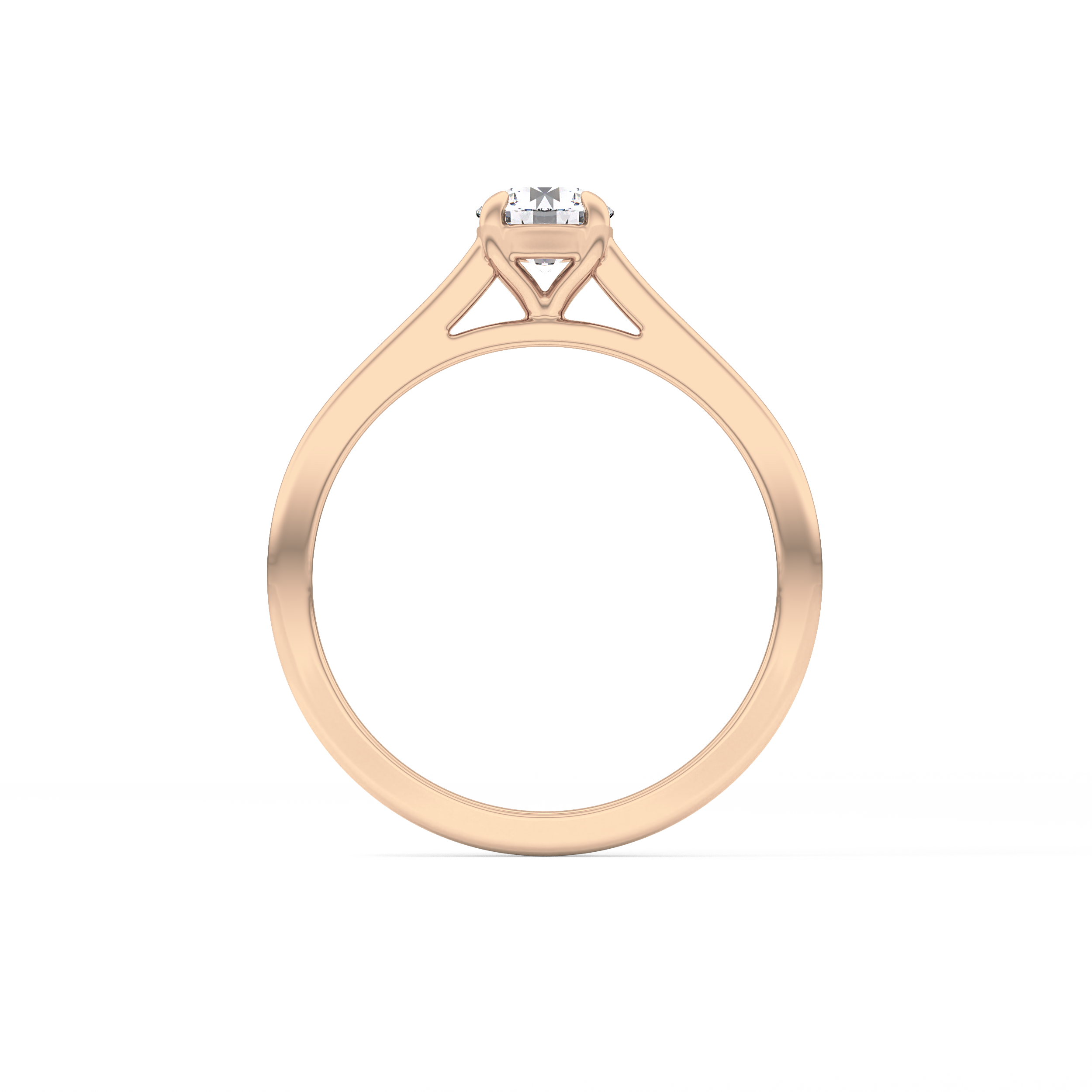 Round Solitaire Lab Grown Diamond Engagement Ring
