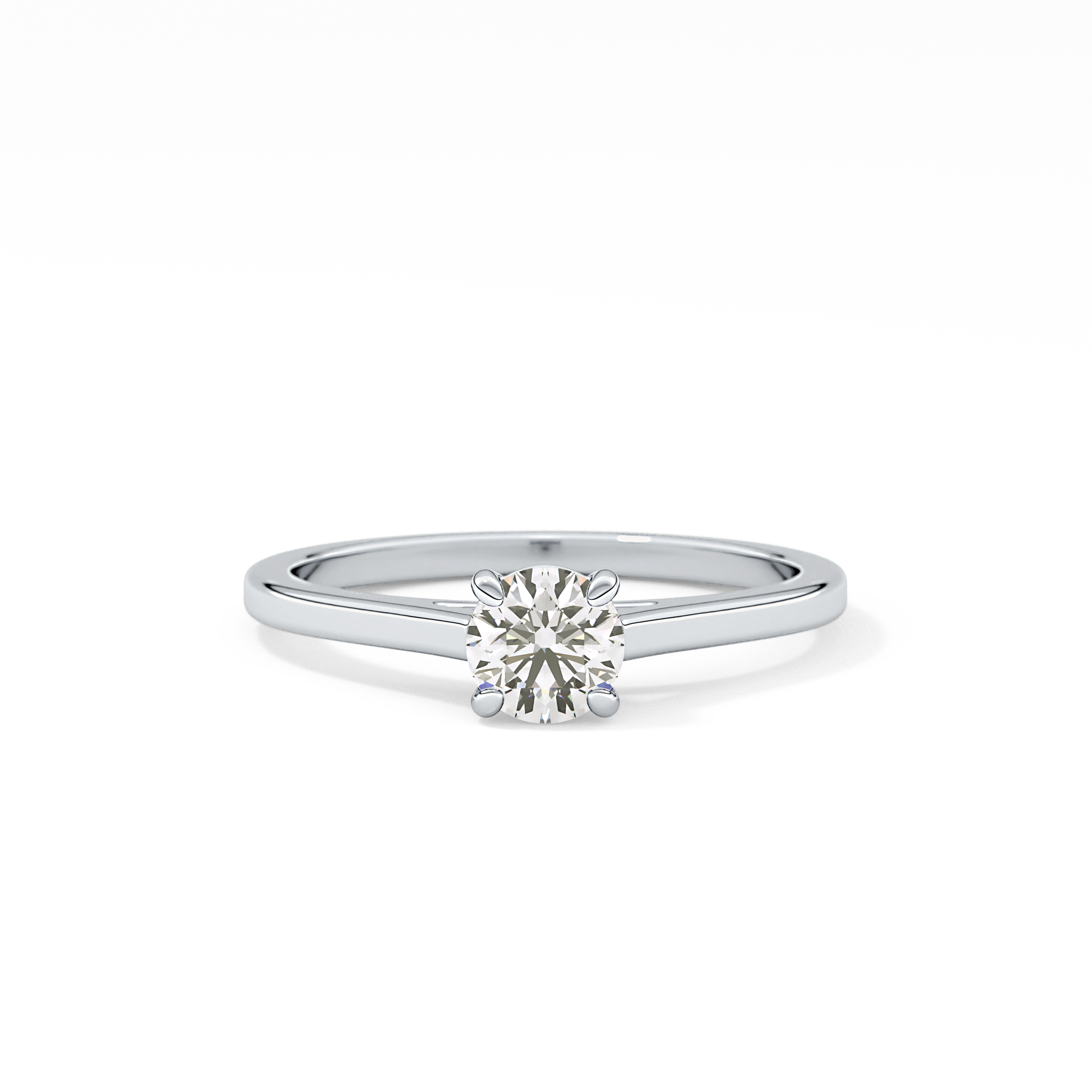 Round Solitaire Lab Grown Diamond Engagement Ring