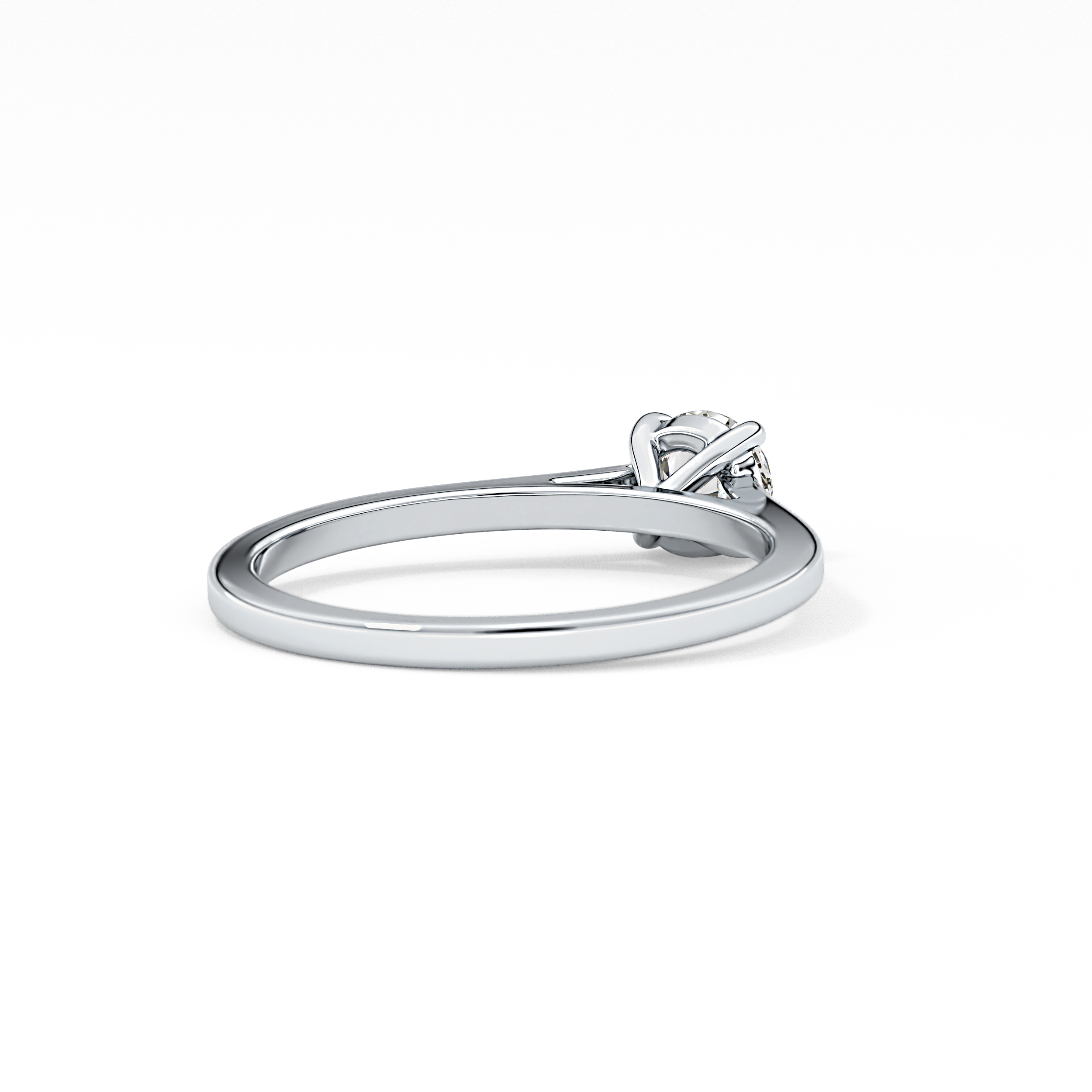 Round Solitaire Lab Grown Diamond Engagement Ring