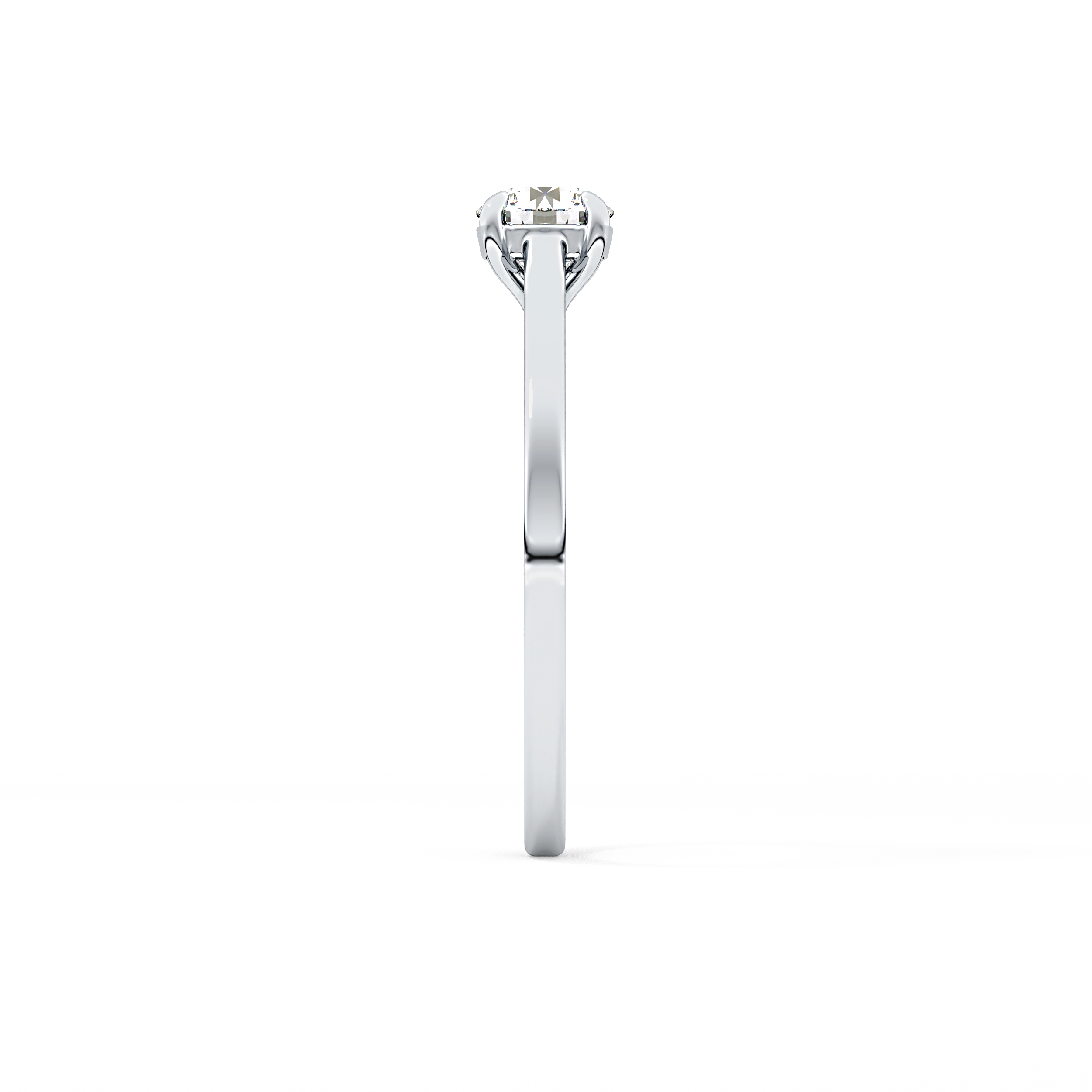 Round Solitaire Lab Grown Diamond Engagement Ring