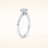 0.47 CT Round Shaped Solitaire Moissanite Engagement Ring