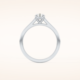 0.47 CT Round Shaped Solitaire Moissanite Engagement Ring