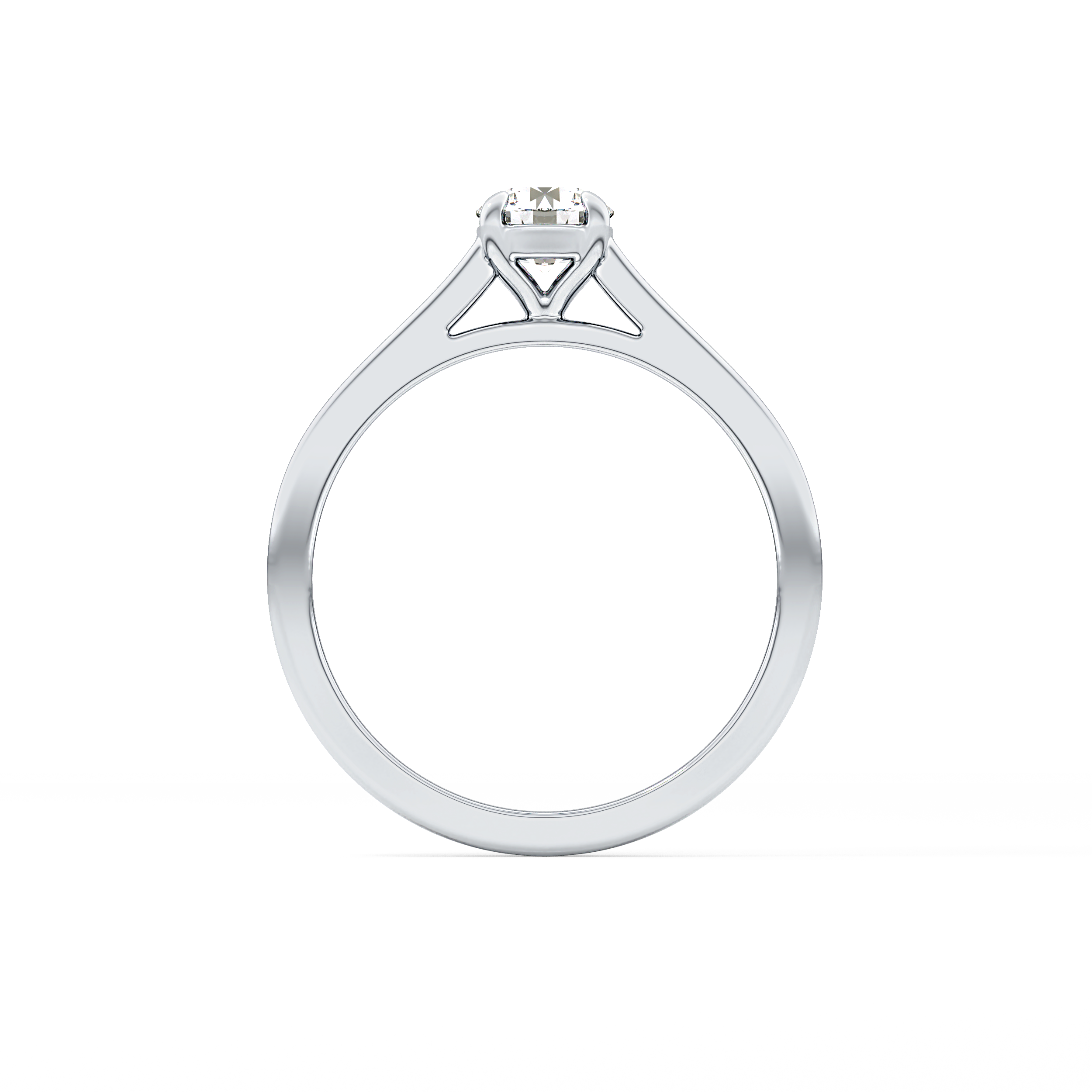 Round Solitaire Lab Grown Diamond Engagement Ring