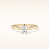 0.36 CT Oval Shaped Solitaire Moissanite Engagement Ring