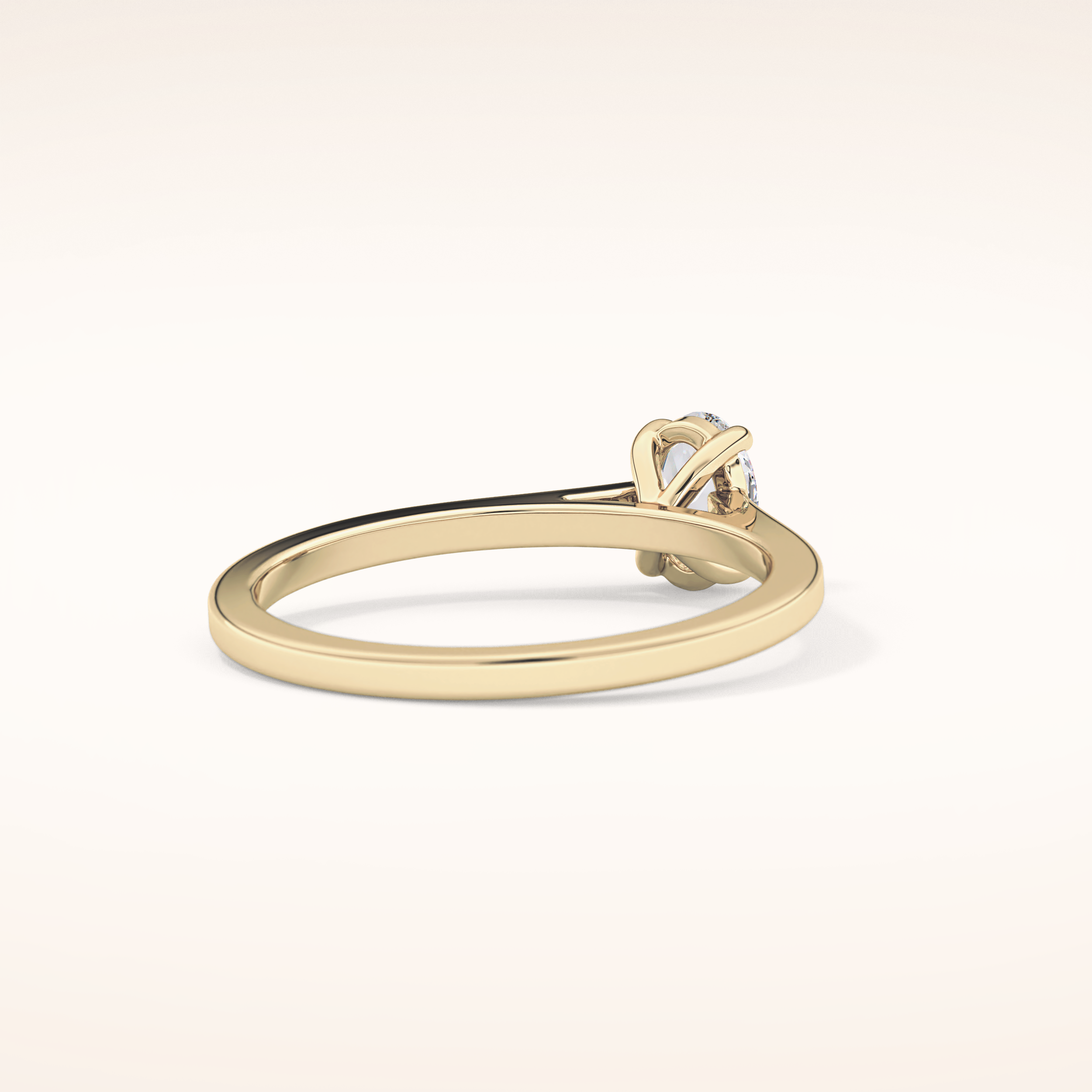 0.36 CT Oval Shaped Solitaire Moissanite Engagement Ring