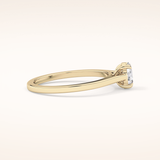 0.36 CT Oval Shaped Solitaire Moissanite Engagement Ring