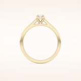 0.36 CT Oval Shaped Solitaire Moissanite Engagement Ring
