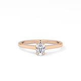 Oval Solitaire Lab Grown Diamond Engagement Ring