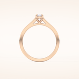 0.36 CT Oval Shaped Solitaire Moissanite Engagement Ring