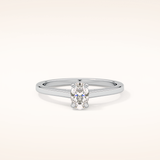 0.36 CT Oval Shaped Solitaire Moissanite Engagement Ring