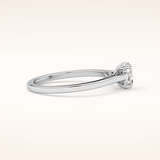 0.36 CT Oval Shaped Solitaire Moissanite Engagement Ring