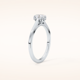0.36 CT Oval Shaped Solitaire Moissanite Engagement Ring